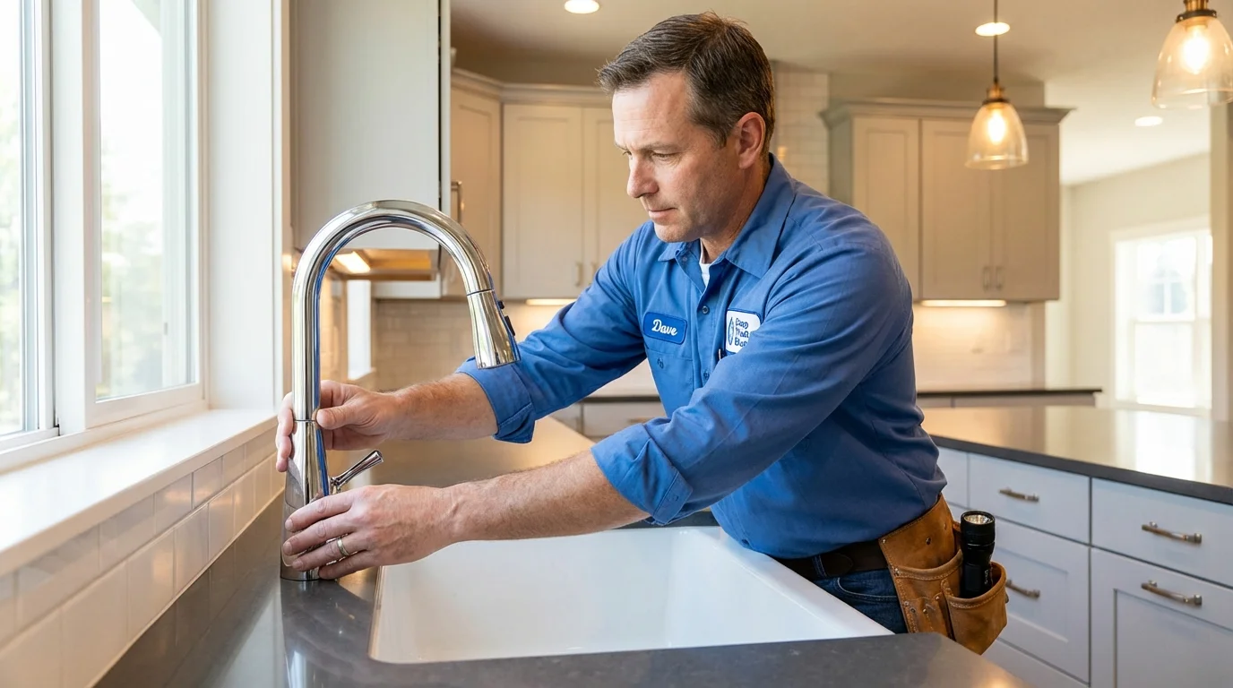 Kitchen faucet installation by Johns Plumbing LLC in Indianapolis